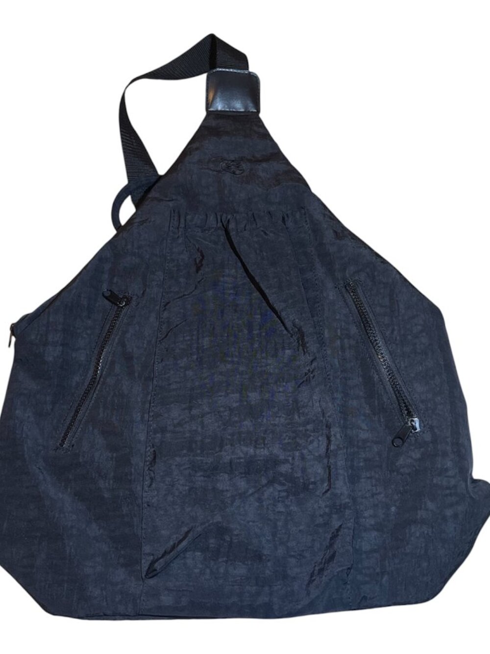 Gaiam Black Yoga Knapsack Sling Backpack Tote Crossbody Gym Bag Pockets